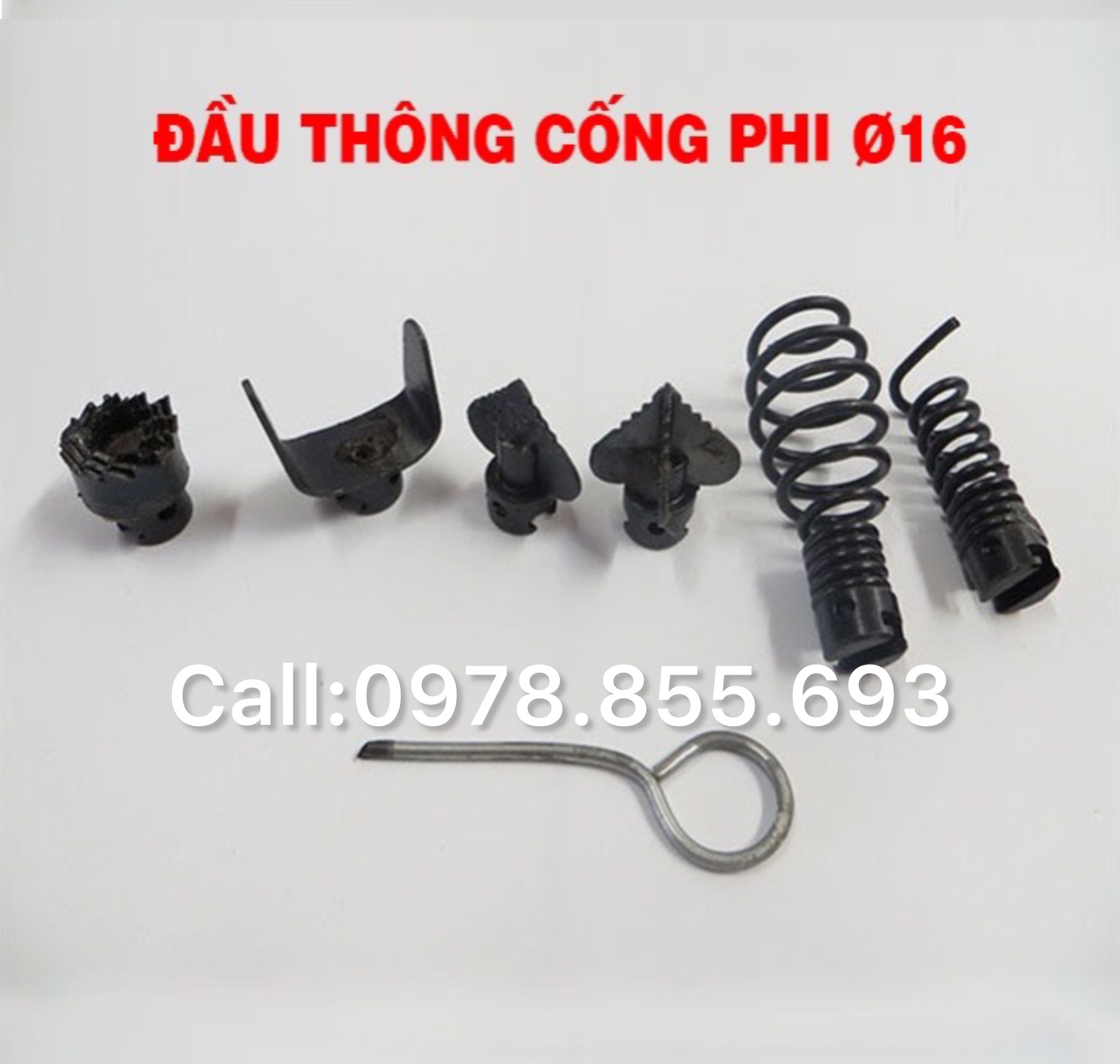 Đầu thông tắc cống phi 16,phi 22