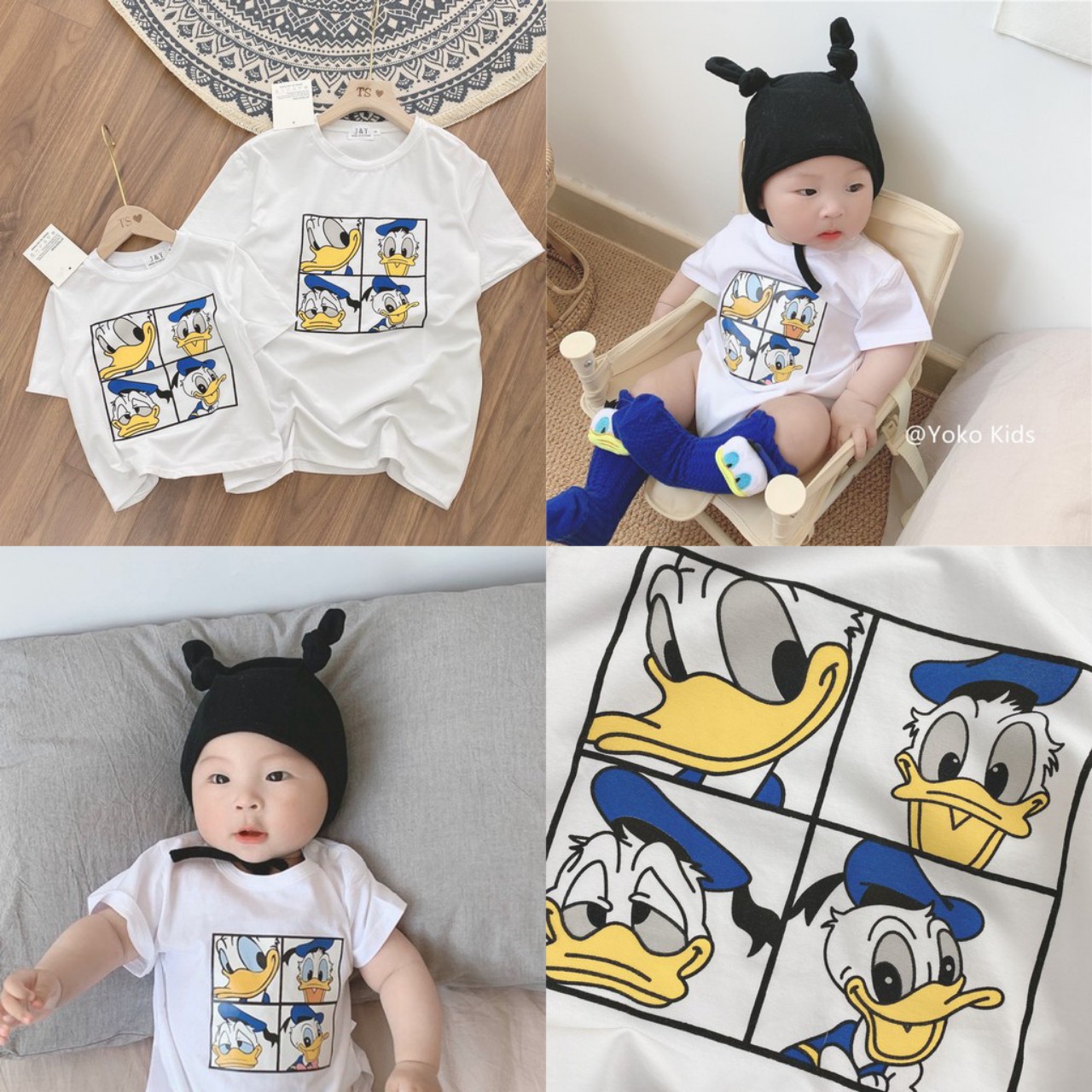 (T-Shirt) T-Shirt for Mother and Baby Donal Mouse.
