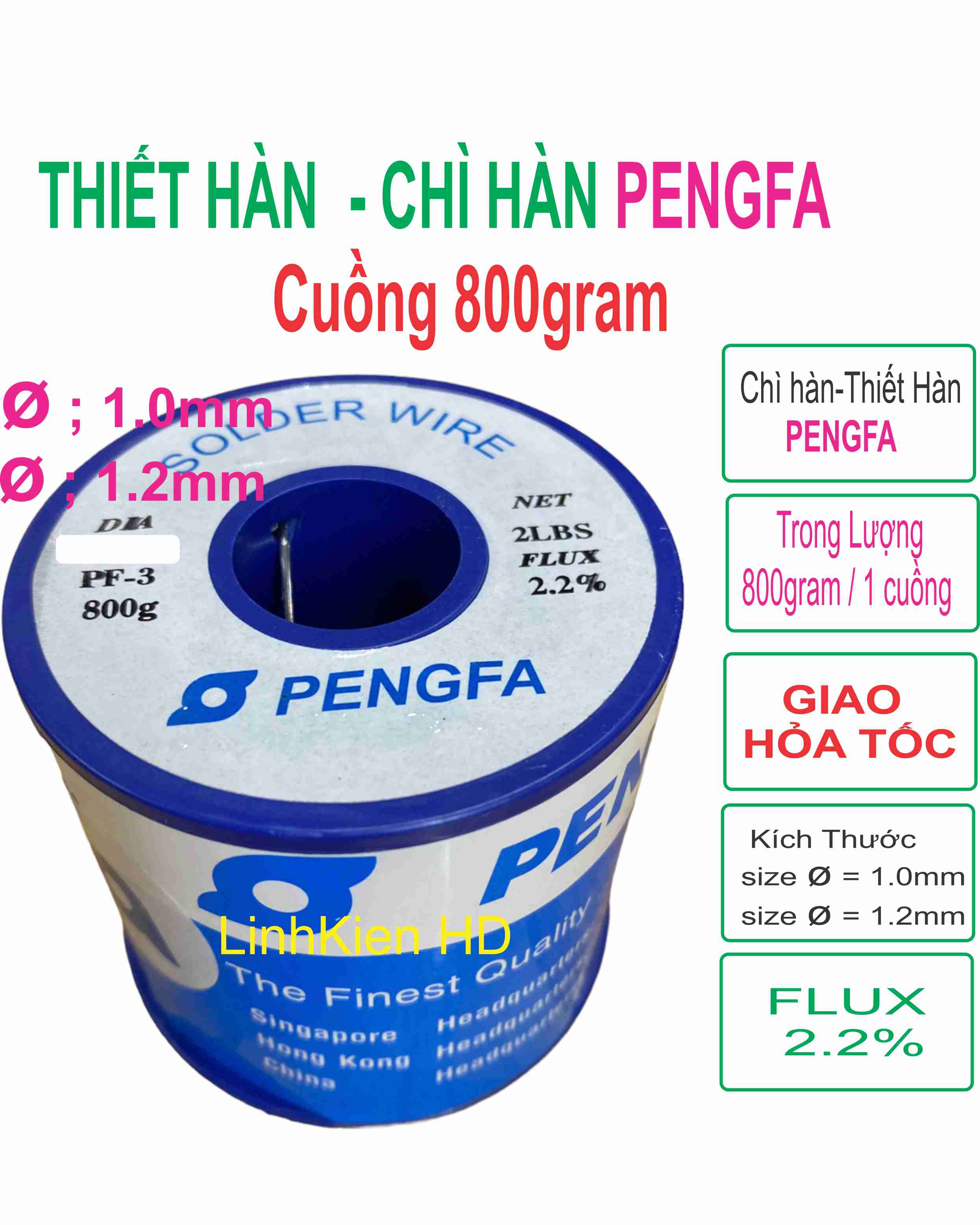 Pengfa tin welding tin coils 800gr 1.0mm 1.2mm (tin welding) lihkien HD
