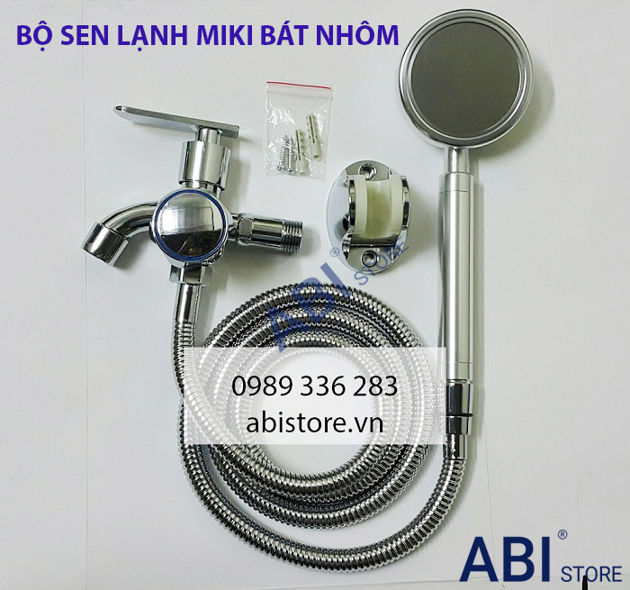 Bộ Sen Lạnh, Củ Sen Tắm Đơn Lạnh Miki Kèm Dây, Bát Sen Nhôm Tặng Đế Cài Sen, Bộ Sen Tắm Lạnh Giá Rẻ