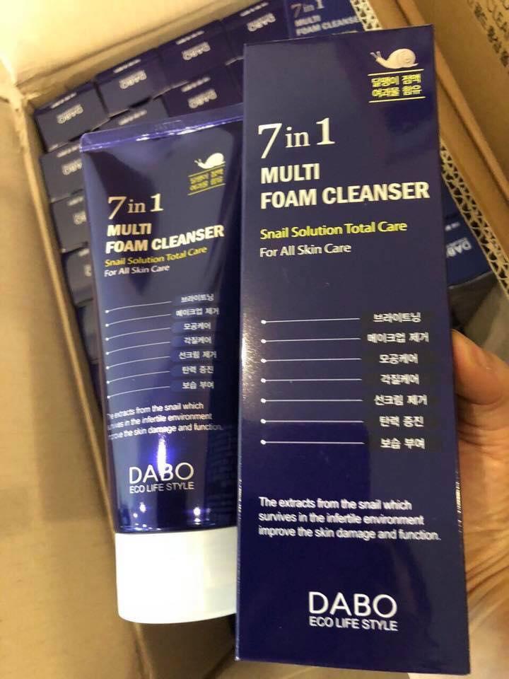 Sữa rửa mặt 7 in 1 Dabo trắng da,  sạch nhờn Hàn Quốc 180ml.
