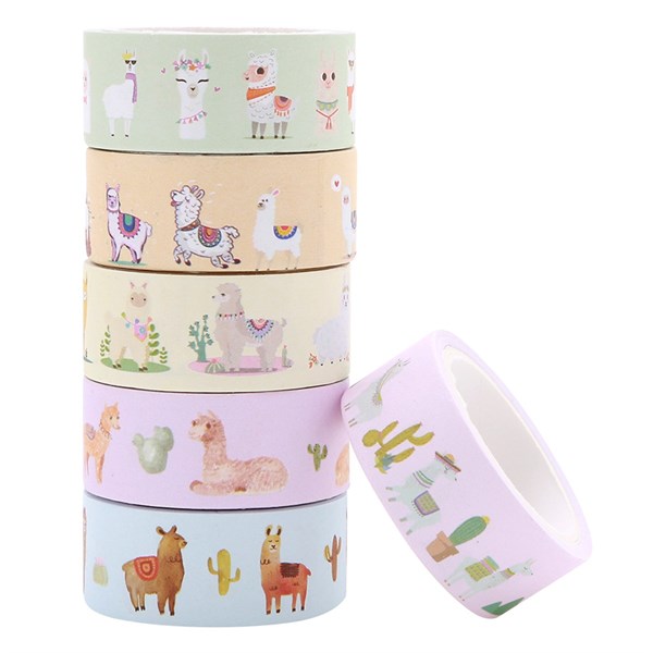 [HCM]Bộ 6 Băng Keo Giấy Trang Trí Paper Tape - F001