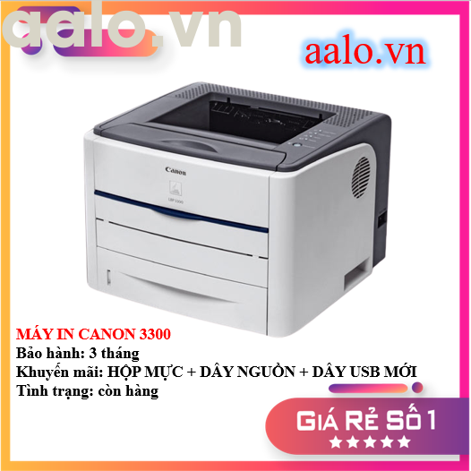 [Nhập ELMAY21 giảm 10% tối đa 200k đơn từ 99k]MÁY IN CANON 3300 - KÈM HỘP MỰC  DÂY NGUỒN  DÂY USB MỚI - AALO.VN