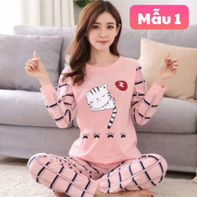 Bộ ngủ thu đông nữ siêu cute