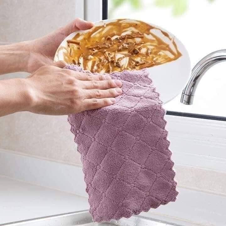 Khăn lau đa năng siêu thấm hút 2 mặt đa năng (giao màu ngẫu nhiên)