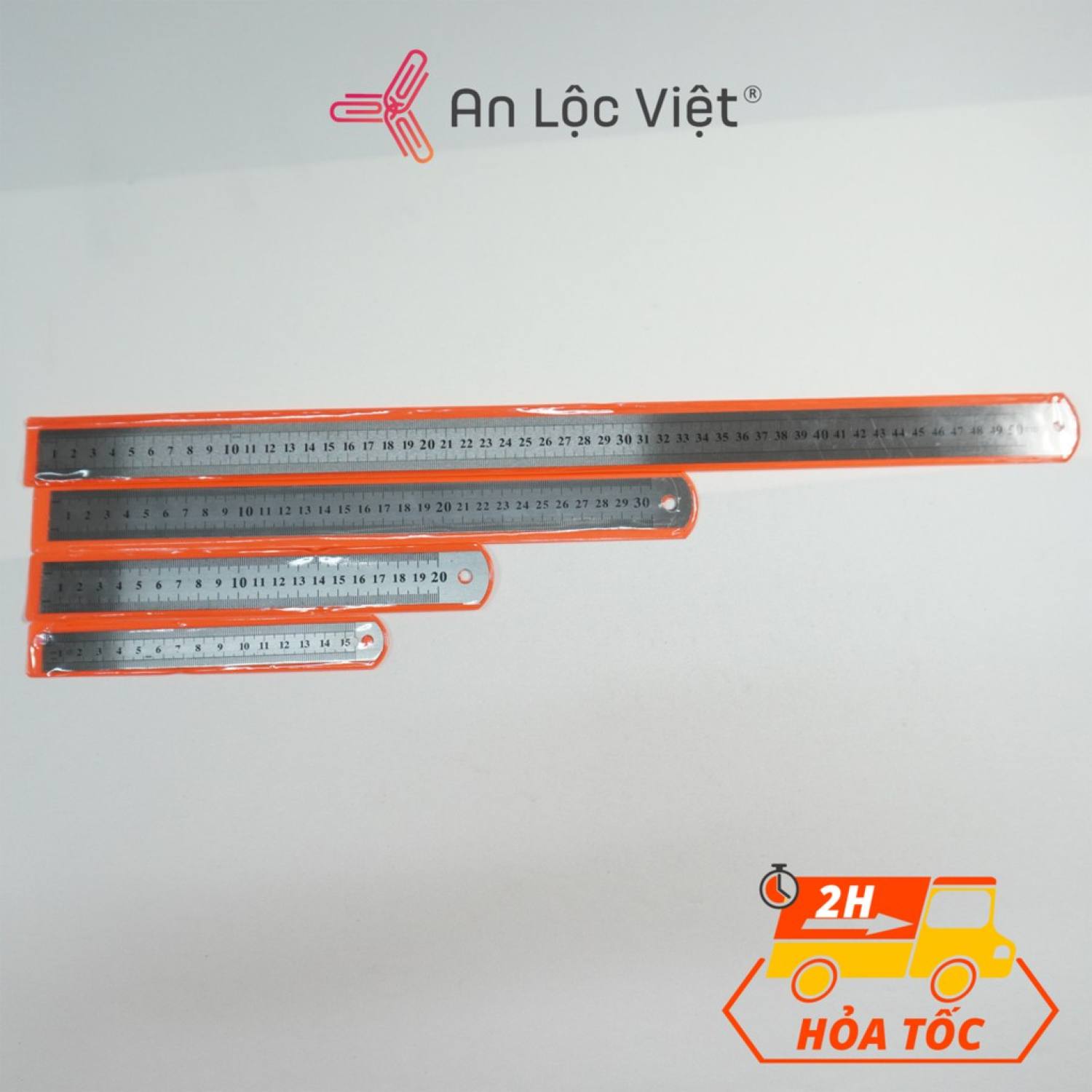 Thước kẻ sắt nhiều kích cỡ 15cm - 20cm - 30cm - 50cm