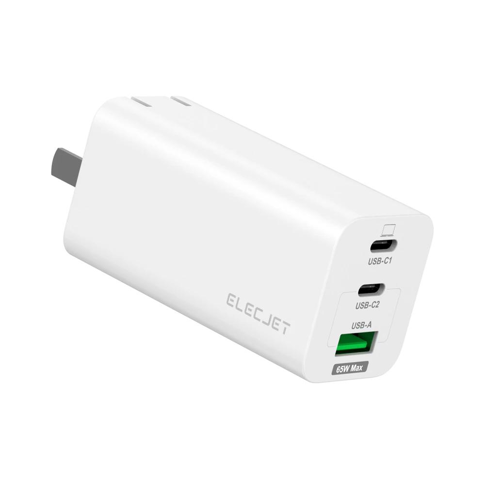 Củ sạc nhanh Elecjet X21 - 65w [2 Type C + 1 Type A] - BH 12 Tháng