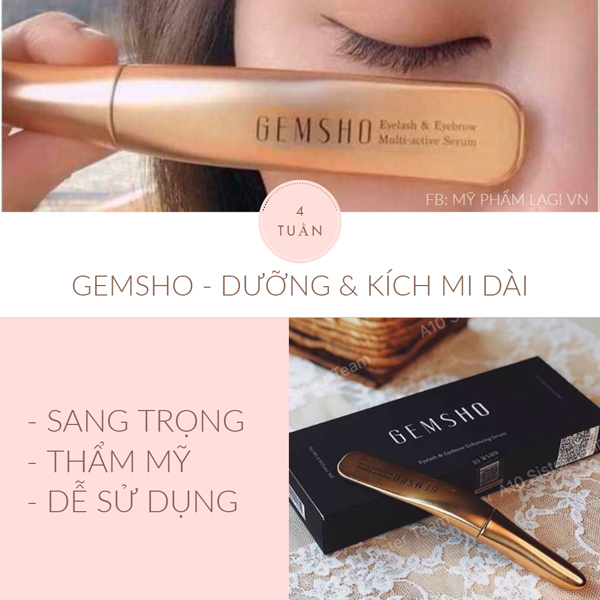 DƯỠNG MI MỌC DÀI VÀ DÀY MI GEMSHO