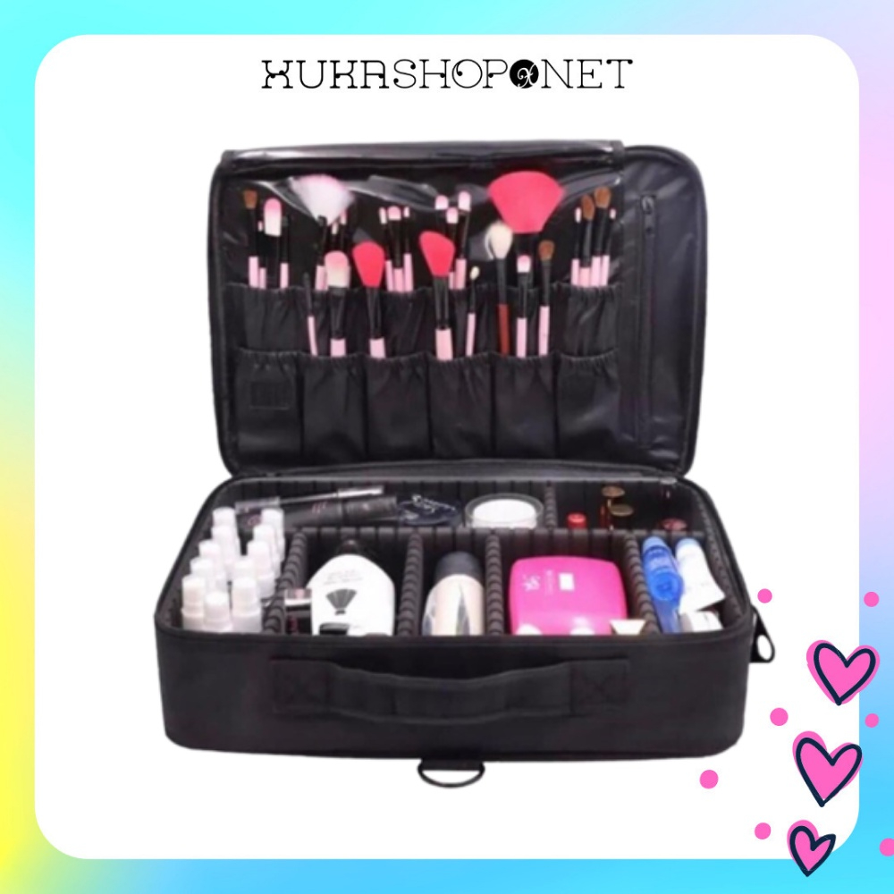 Cốp đựng đồ trang điểm chuyên nghiệp đựng mỹ phẩm makeup có dây đeo tiện dụng