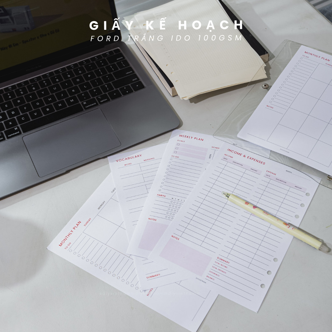 [HCM]GIẤY A5 REFILL CHO PLANNER