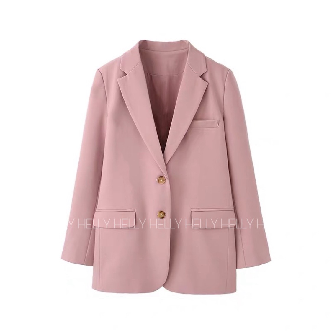 BLAZER 2 LỚP HỒNG | TRẮNG | HELLY SHOP