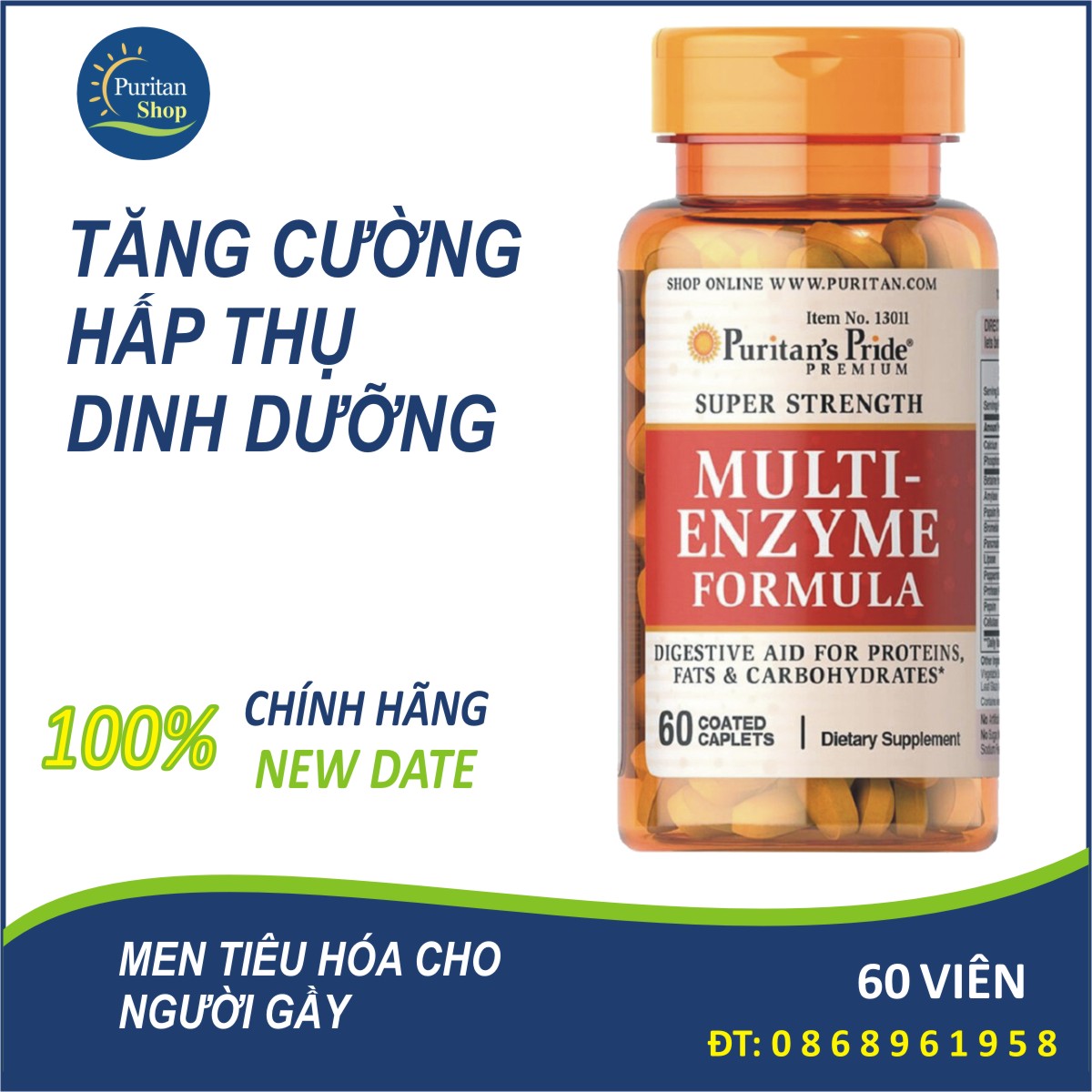 Puritan's Pride Super Strength Multi Enzyme - Puritan Shop