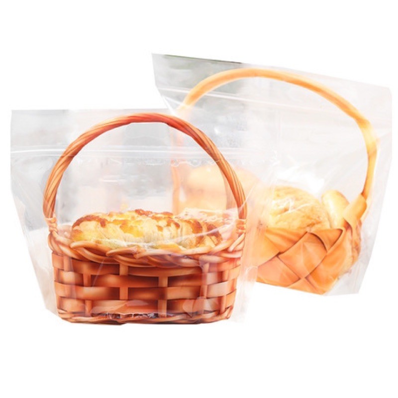Túi zip hình giỏ đựng bánh kẹo size lớn