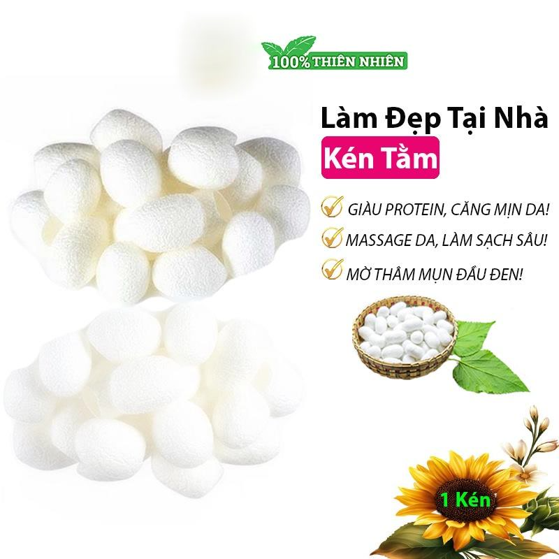1 Chiếc Kén Tằm Tự Nhiên Massage Da Mặt Sáng Mịn