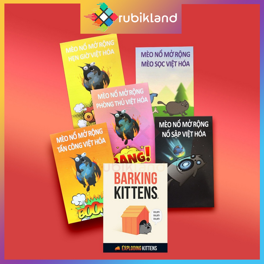 Bài mèo nổ việt hóa exploding kittens board game 56 lá chất giấy dày chống nước