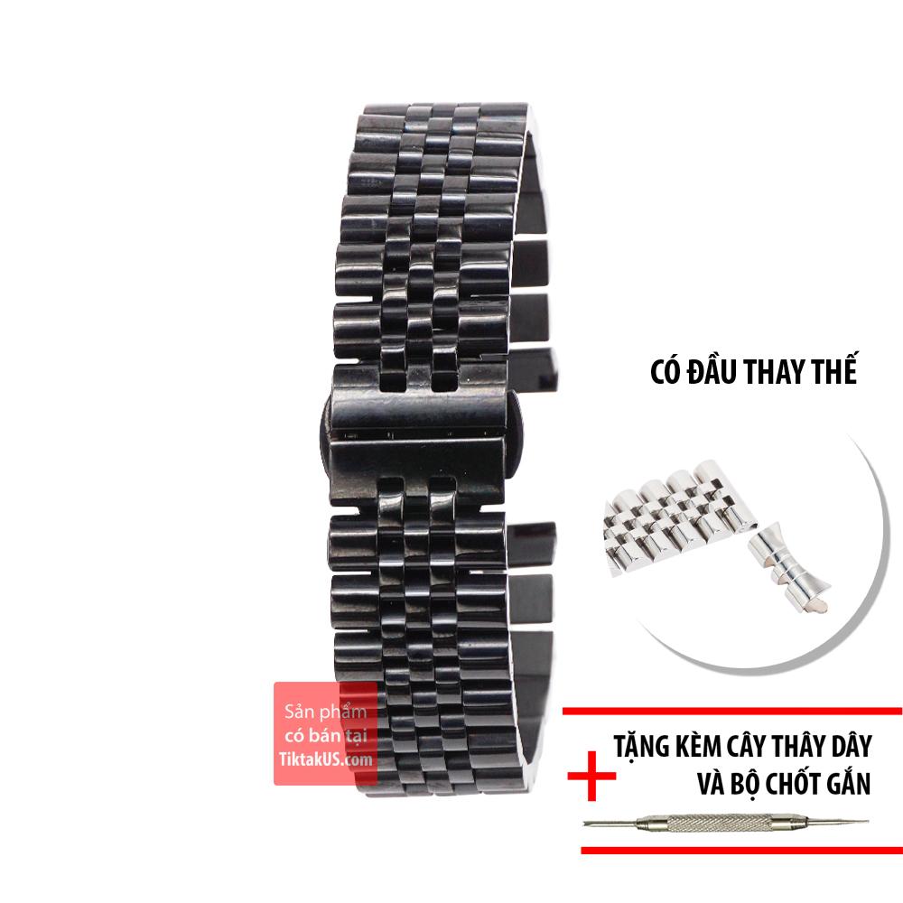 [HCM]Dây đồng hồ thép không gỉ Jubilee cao cấp Tiktakus size 20mm - nhiều màu