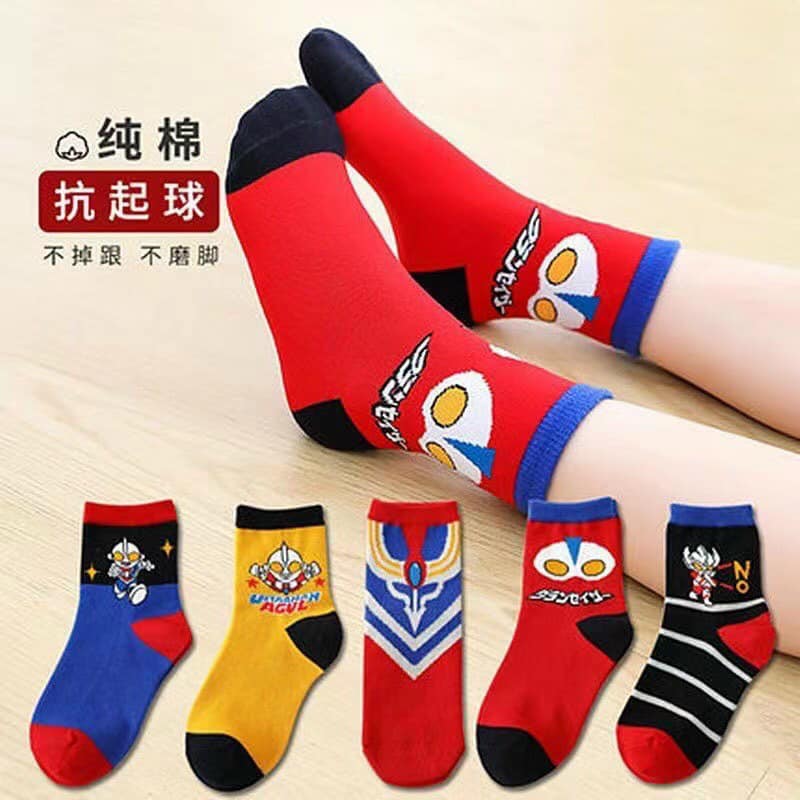 LỐ 10 ĐÔI TẤT CỔ CAO SIÊU NHÂN PHỐI MÀU TH CHO BÉ