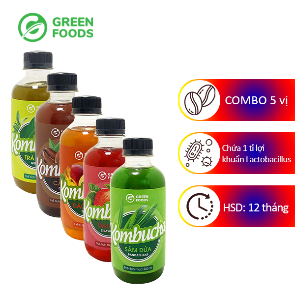Trà Kombucha vị dâu tây 250ml