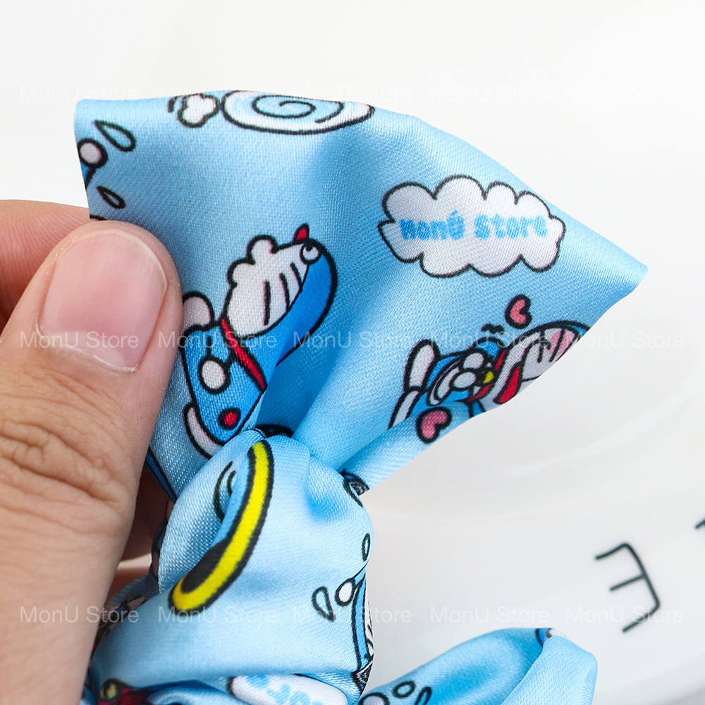 Cột tóc scrunchies nơ vải lụa DORAEMON DOREMON dễ thương cute MON0456