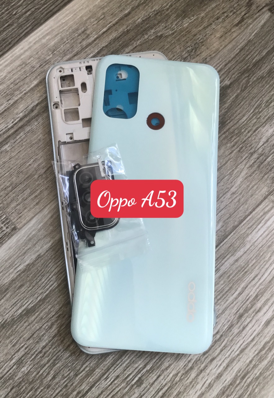 Bộ Vỏ sườn Oppo A53 /A32 zin (kèm khay sim ,kính camera,nút bấm)