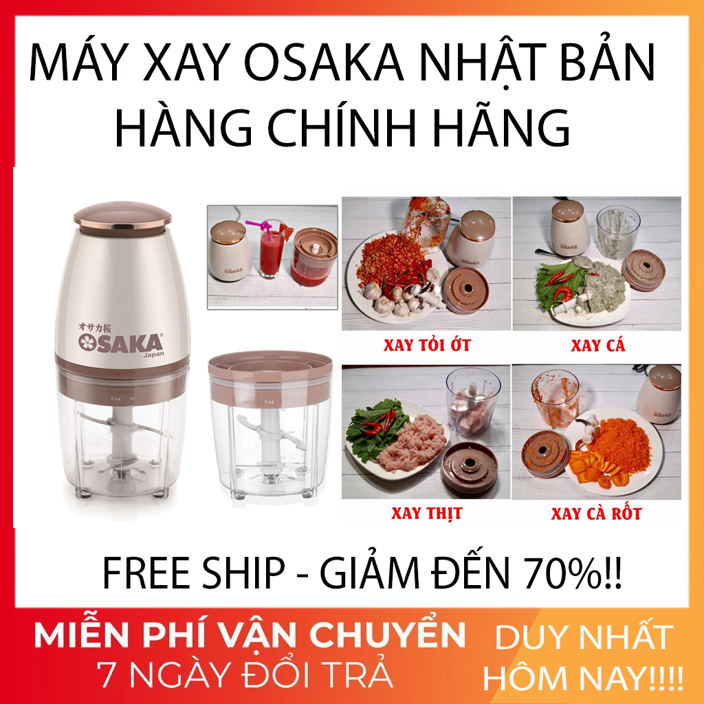 -Xay Gì Cũng Được- Máy Xay Đa Năng Osaka Mẫu Mới 2020, Máy Xay Sinh Tố 2 Tầng Lưỡi, Máy Xay Thịt, Xay Đá, Xay Rau Củ Quả Thông Minh Tiện Dụng giá rẻ, uy tín, chất lượng tốt LOẠI 1 bảo hành uy tín