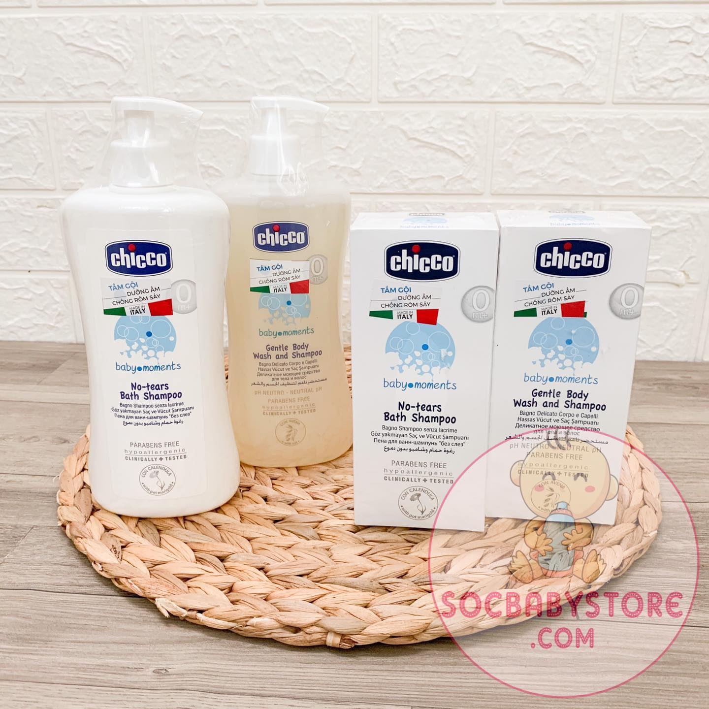 Sữa tắm gội Chicco chiết xuất Hoa cúc 0M+