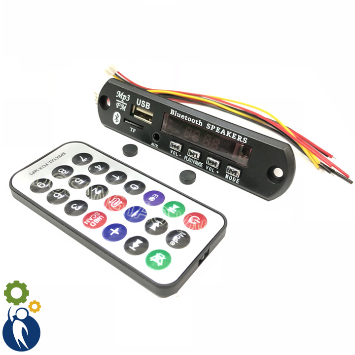 Bộ mạch giải mã âm thanh mp3-fm kết nối bluetooth-usb-thẻ tf 12v