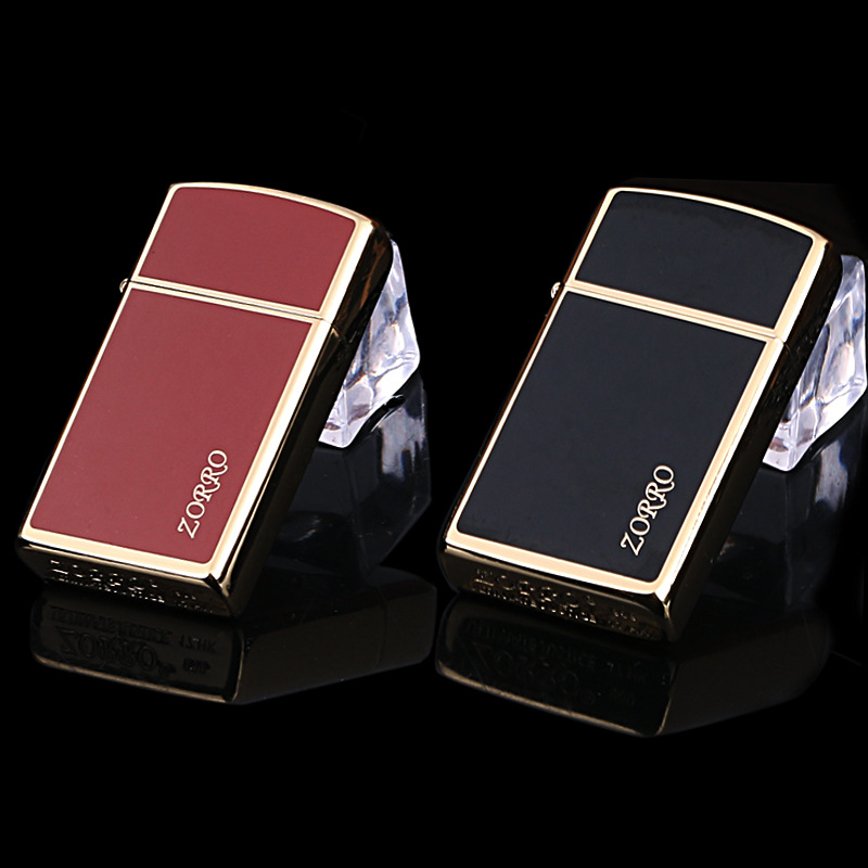 Bật lửa xăng đá chính hãng cao cấp z-8249 cao cấp full box dạng slim viền vàng