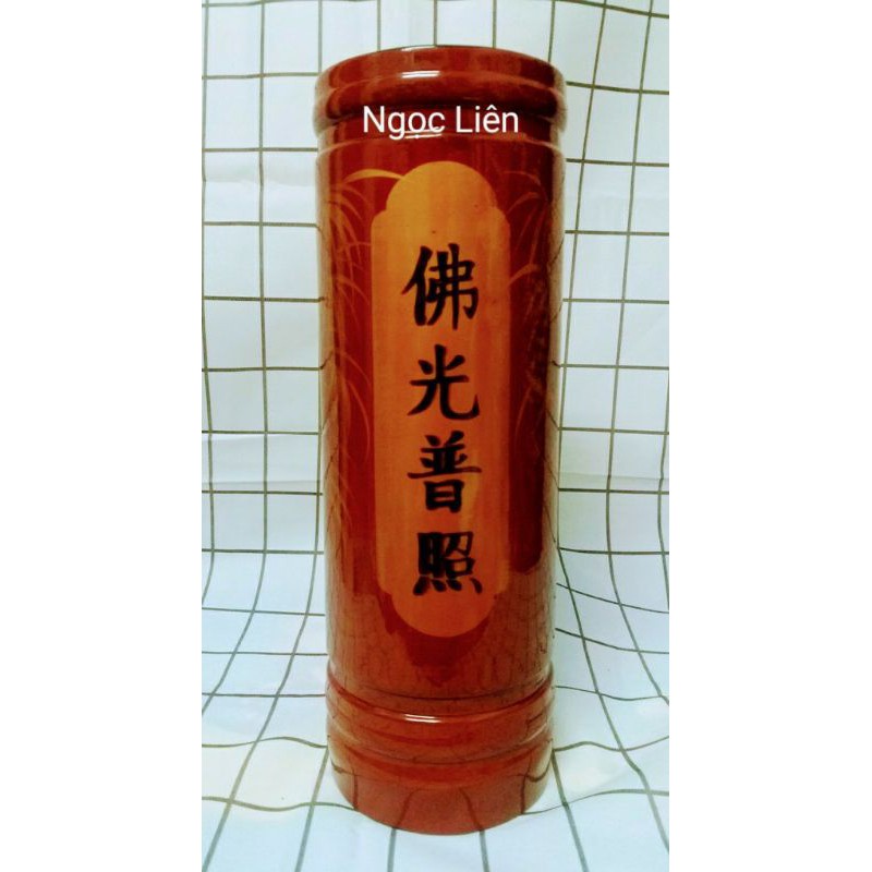Ống nhang gỗ vẽ tre Việt Nam