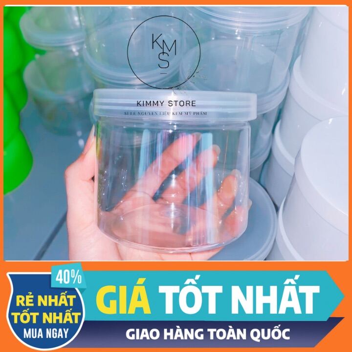Lẻ hộp đựng kem 500g trong suốt