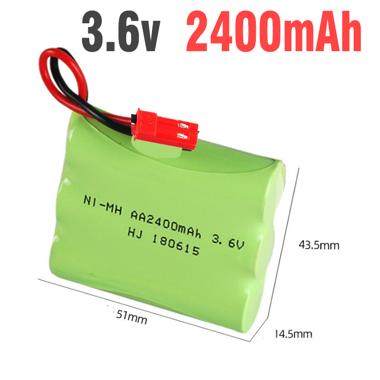 Pin 3.6v dùng cho xe điều khiển từ xa dung lượng cao 2400mah cổng nối JST
