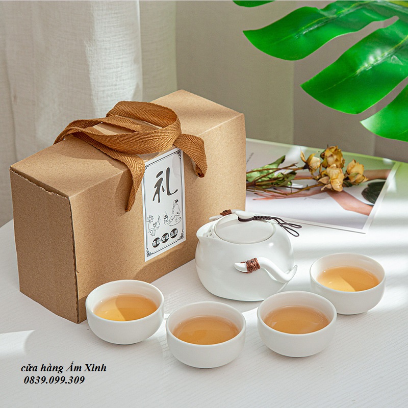 Bộ ấm chén sứ pha trà kiểu Nhật