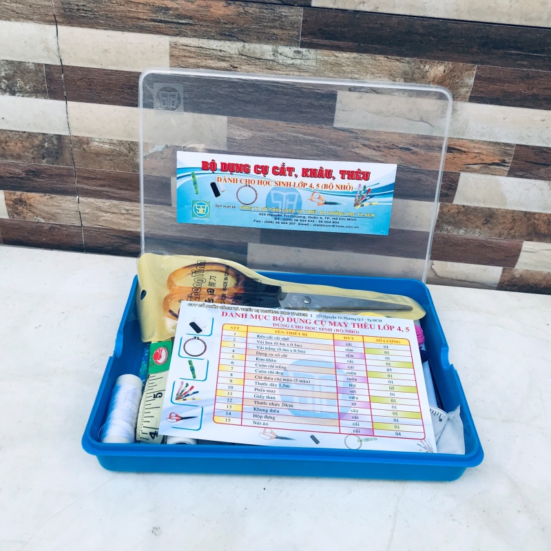Bộ dụng cụ cắt khâu thêu(bộ nhỏ) lớp 4-5 [Kho sỉ HCM: NHÀ SÁCH - VPP BẢO HÂN]
