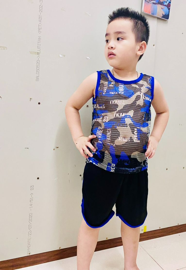 (BL LÍNH)Đồ bộ lưới cho bé - Đồ bộ bé trai mặc hè siêu mát