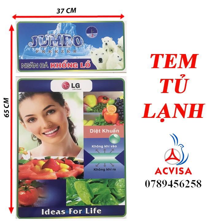 Miếng dán - decal - tem dán tủ lạnh các loại | SỈ - LẺ CHO THỢ|
