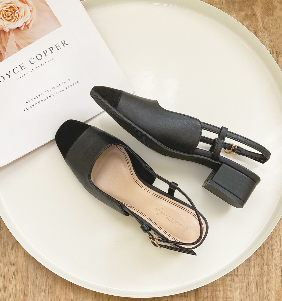 Giày công sở nữ  Colee dáng slingback thanh lịch gót cao 5cm
