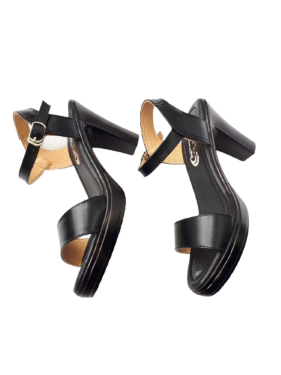 Sandal da bò thật đế gót cao cấp vi vi .đế cao 9 cm s907