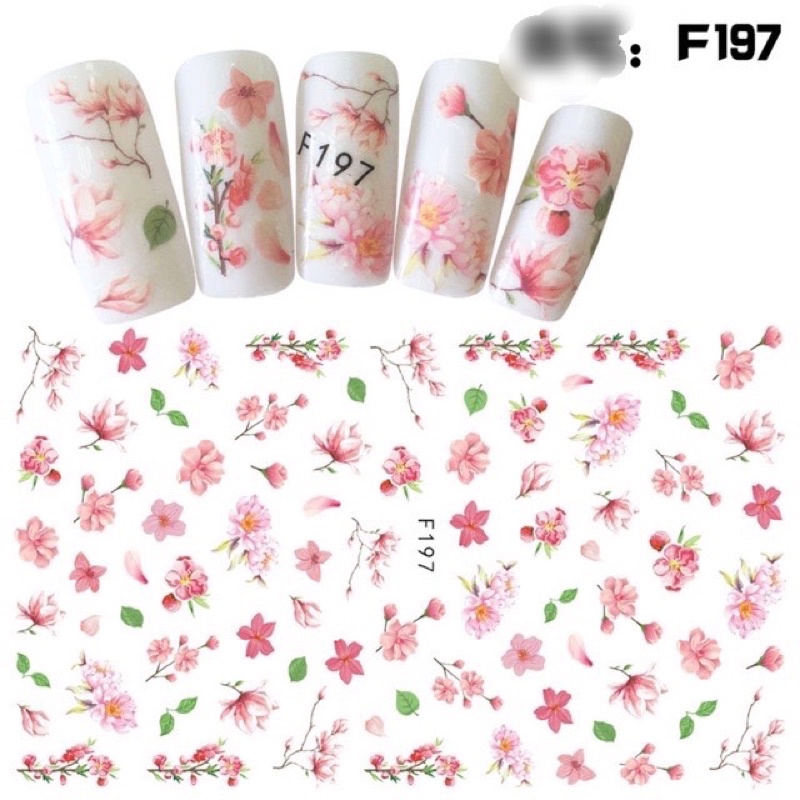Sticker hình hoa dán móng tay nail mẫu mới