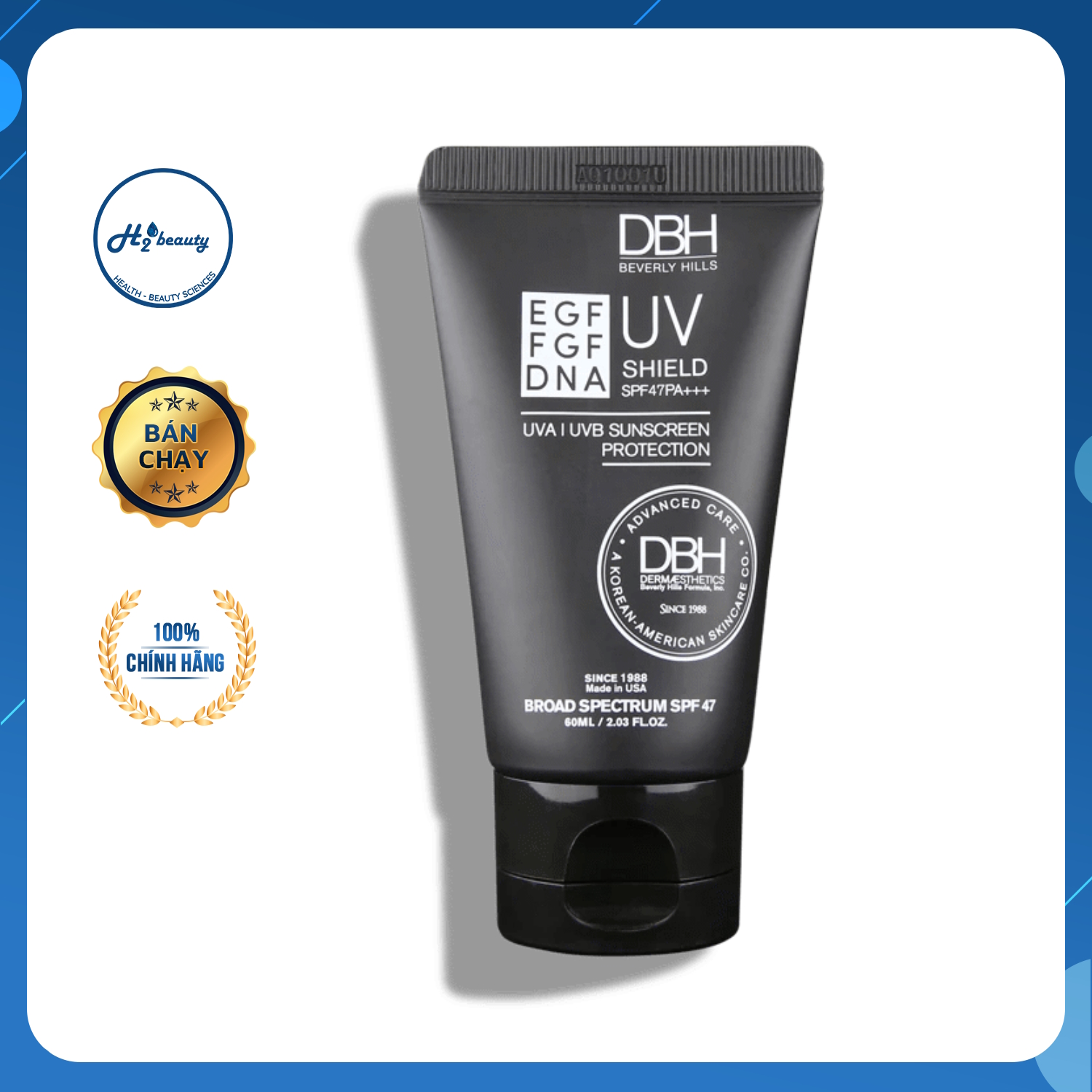 [HÀNG CÔNG TY ] Kem chống nắng kiềm dầu nâng tone 🌟🌟 DBH EGF UV Shield SPF47+ PA+++