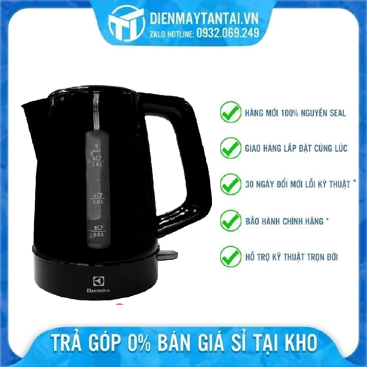 Eek1303k - bình đun siêu tốc electrolux 1.5 lít eek1303k công suất 2200w