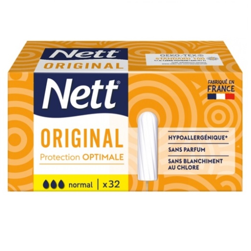 Tampon NETT - không cần đẩy - 3 giọt - ngày thường - hàng nội địa Pháp