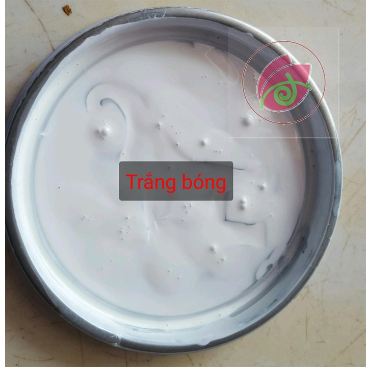Sơn chậu kiểng màu trắng bóng, sơn chậu cảnh 1K Yes 400g