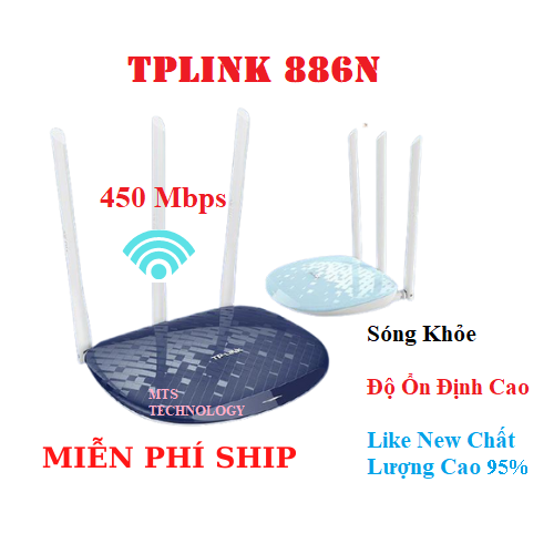 Router wifi TPLINK - Modem Wifi tplink 3 RÂU chuẩn 450 Mbps sóng xuyên tường, bộ phát wifi tplink, cục phát wifi, bo phat wifi, tplink wifi