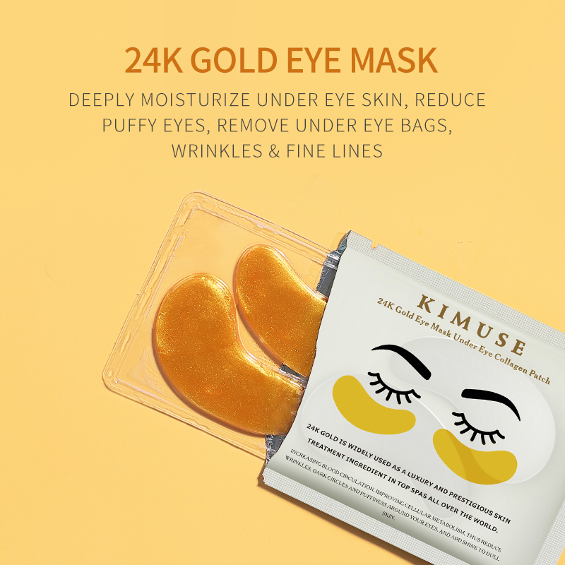 KIMUSE Mặt nạ mắt vàng 24K dưới miếng dán mắt collagen