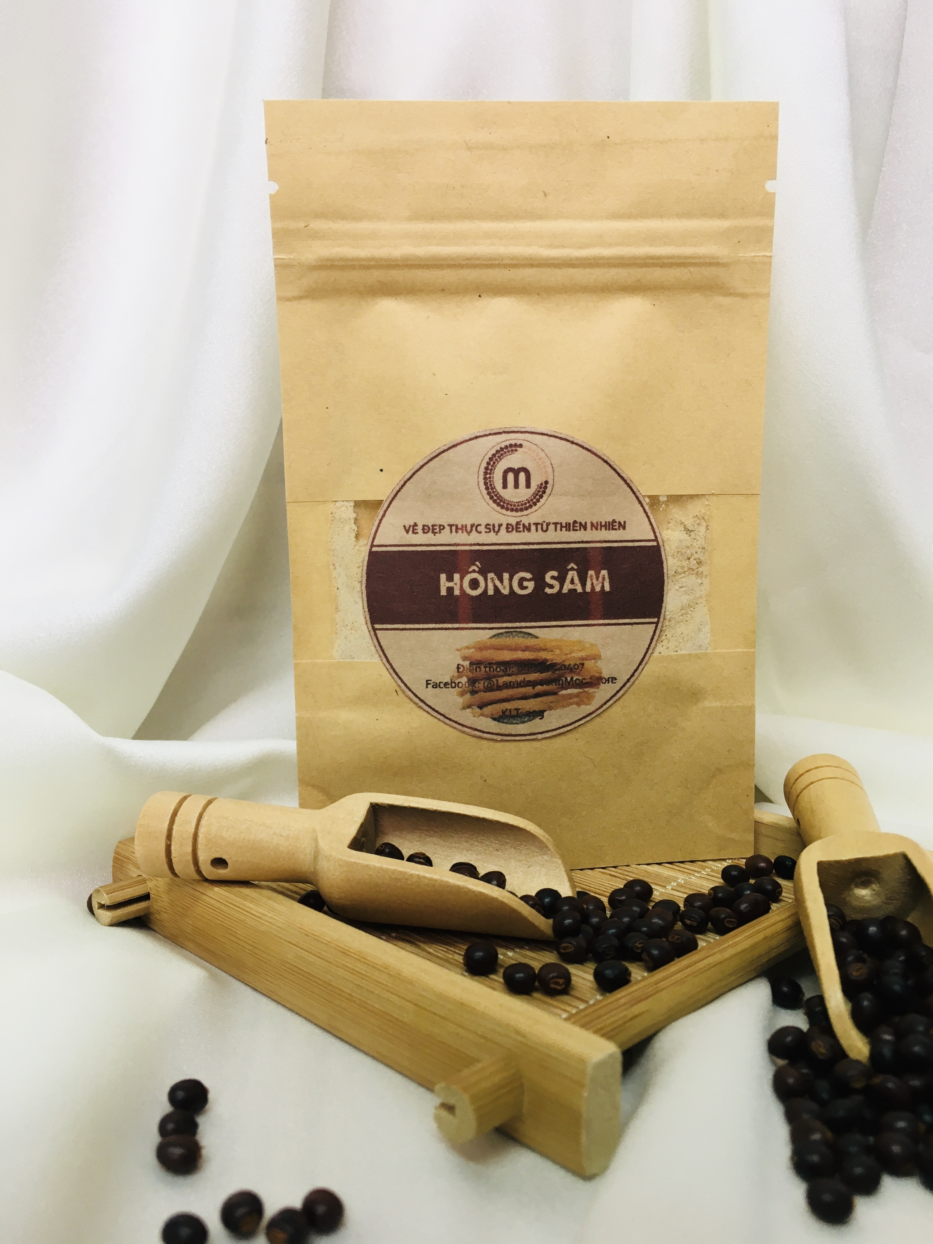 Bột Hồng Sâm thiên nhiên đắp mặt nạ nguyên chất 10g