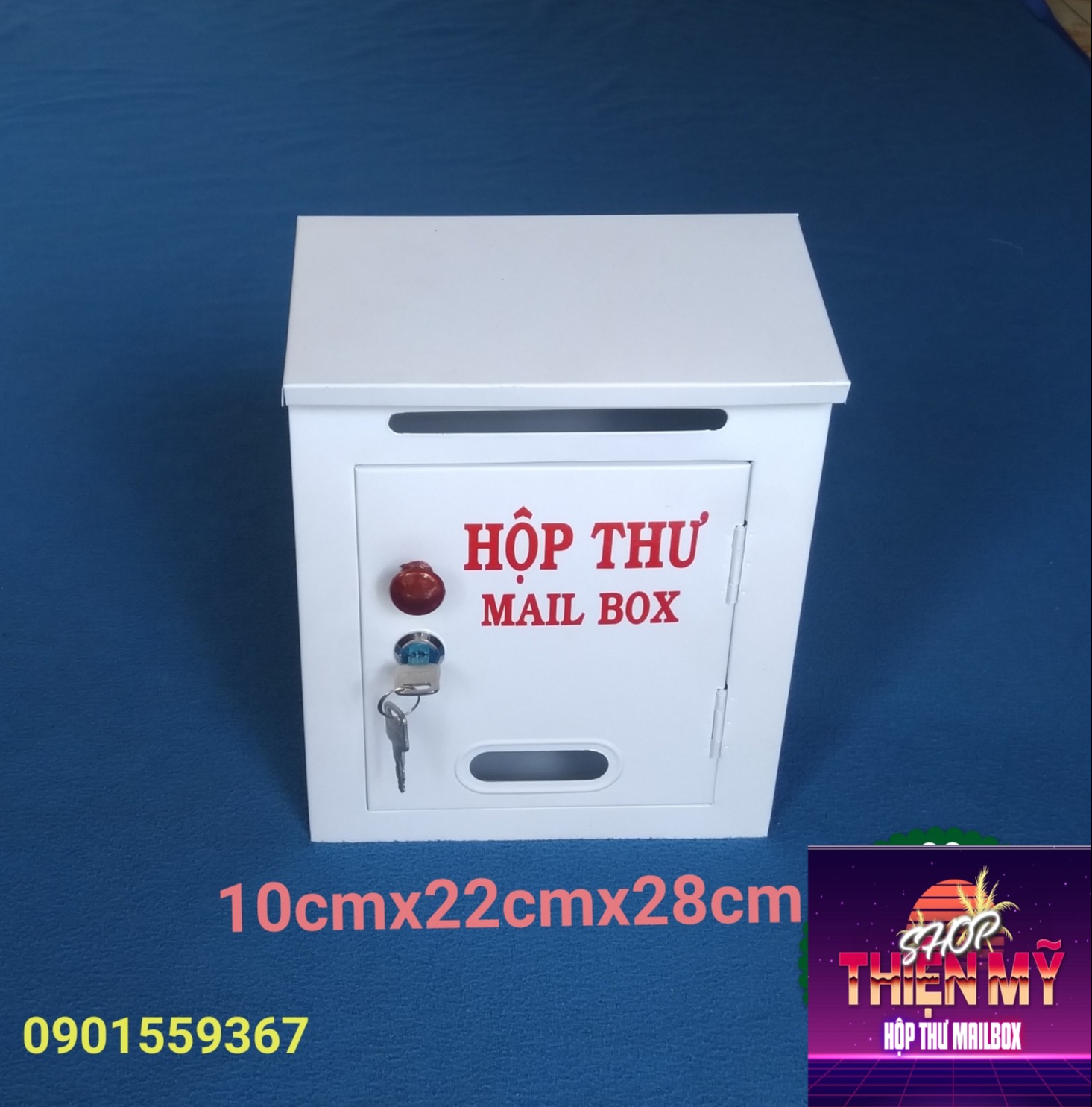 Hộp thư báo, hộp thư góp ý màu trắng (28cmx22cmx10cm)