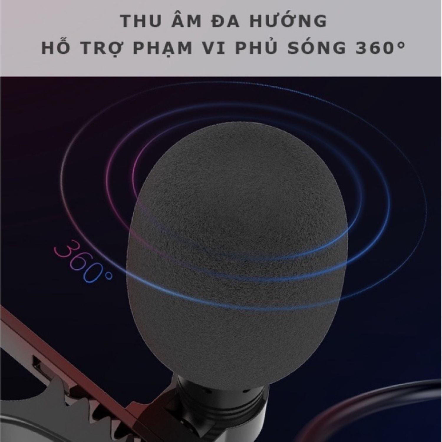 Micro cài áo Lavalier Microphone hàng chuẩn Jack 3.5mm, cổng Lightning, cổng Type-C cho điện thoại