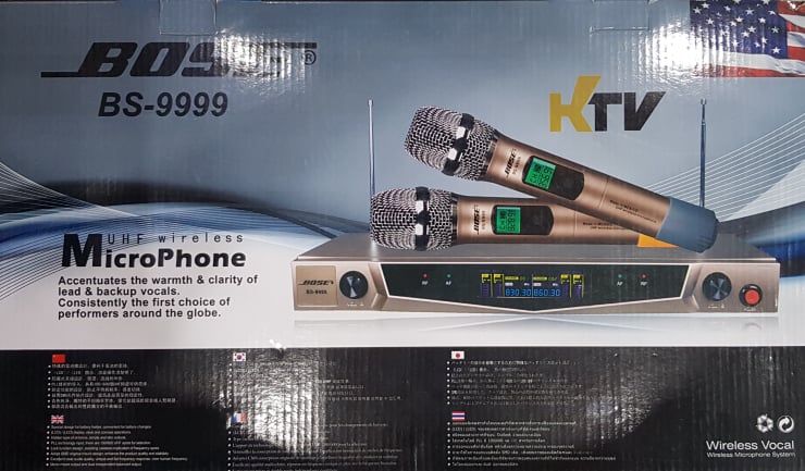 Bộ Micro không dây BOSE BS-9999: Hát nhẹ, bắt Micro, hàng đẹp