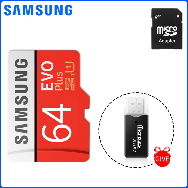 Evo plus 64gb memory micro sd card xc class 10 64g + reader