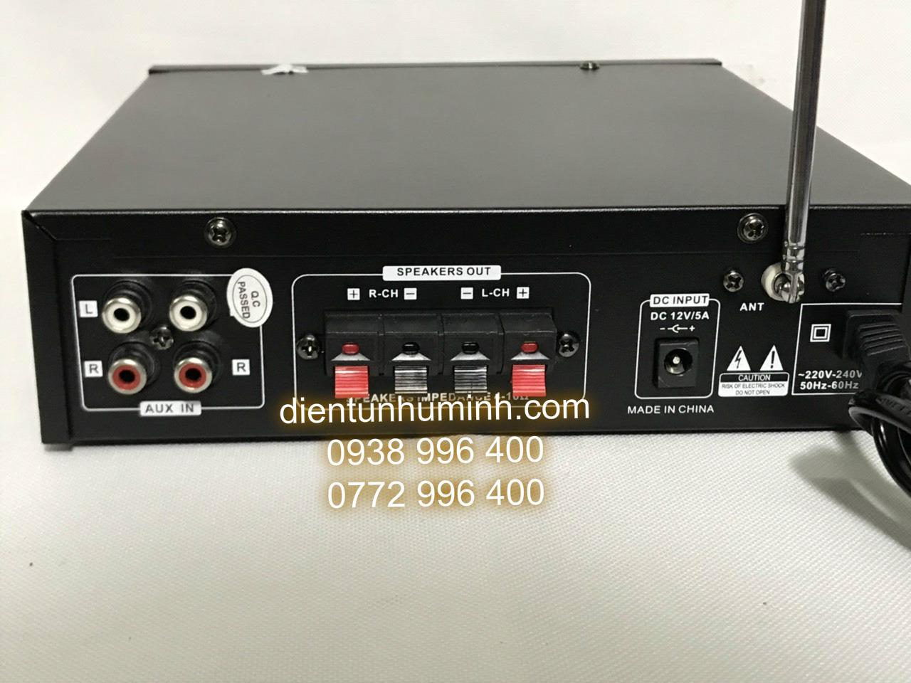 [HCM]Ampli mini Cao Cấp Bluetooth điện 220V và 12V ORIS BT-309A